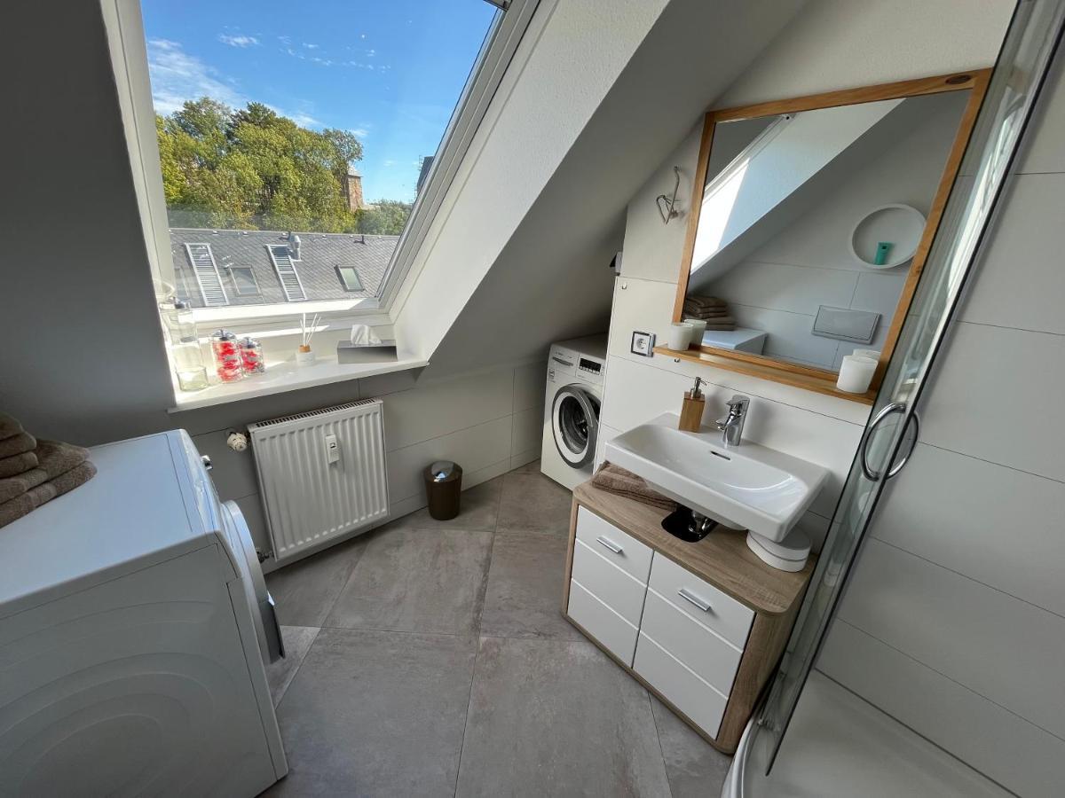 Attraktives Appartement Im Stadtzentrum Plauen Balkon Lift Exteriér fotografie