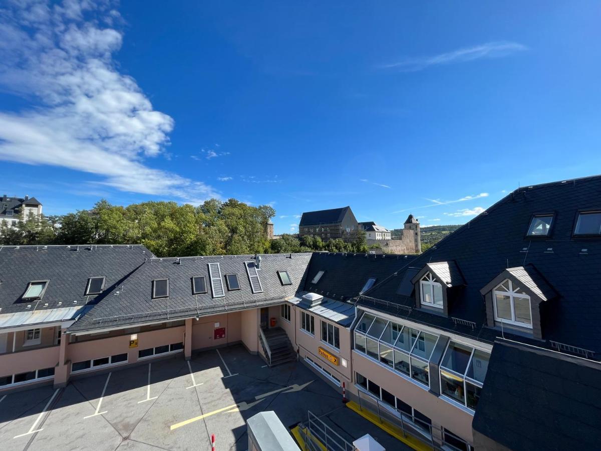 Attraktives Appartement Im Stadtzentrum Plauen Balkon Lift Exteriér fotografie